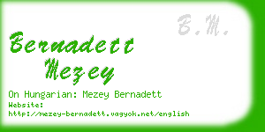 bernadett mezey business card
